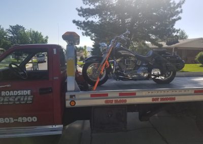 roadside rescue flatbed motorcycle tow
