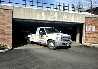special towing equipment for parking garage