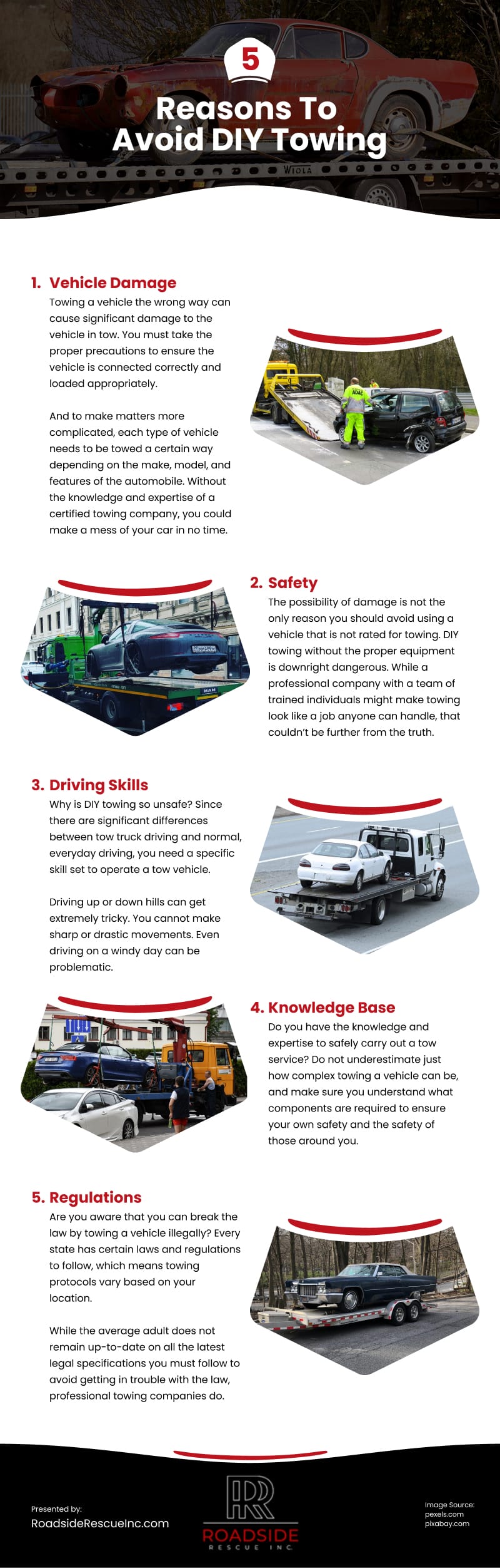 5 Reasons To Avoid DIY Towing Infographic